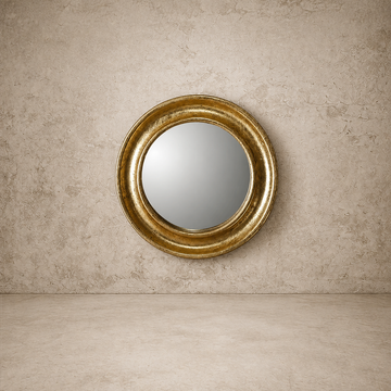Small Round Gold Mirror
