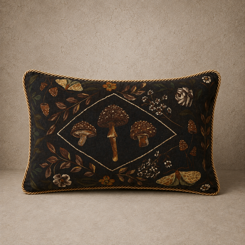 Moody Mushroom Pillow