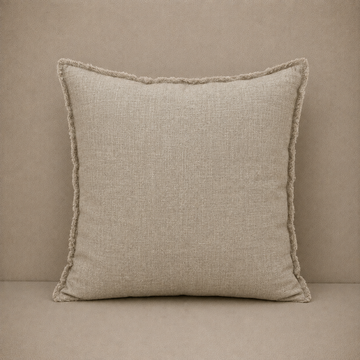 Beige Linen Mix Pillow - 20"