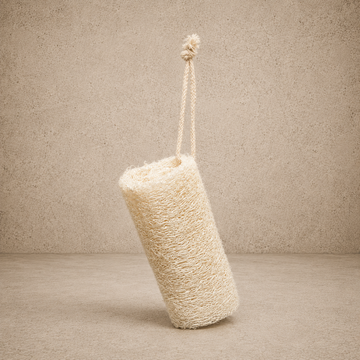 Natural Loofa Brush w/ Cotton Rope Hanger