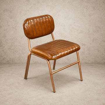 Metal + Leather Dining Chair