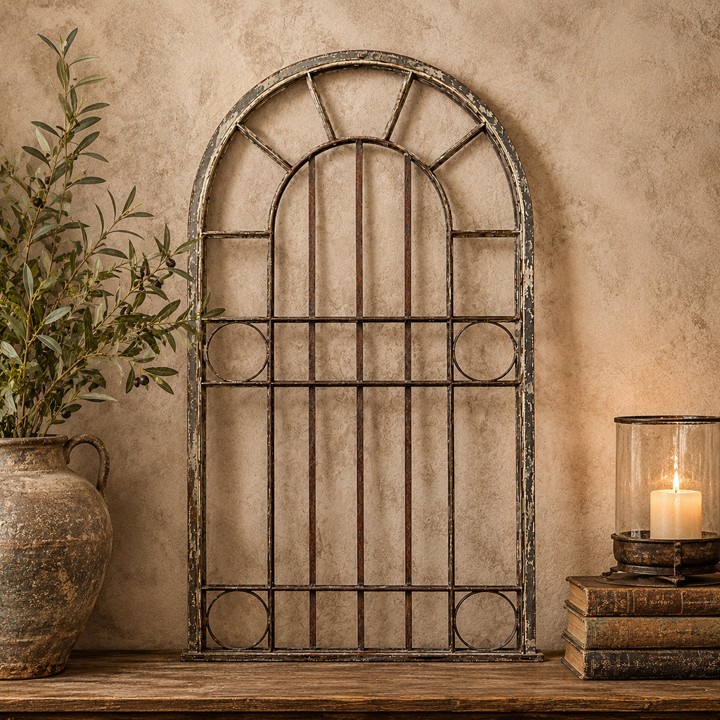 Authentic European Iron Window (79" x 46")
