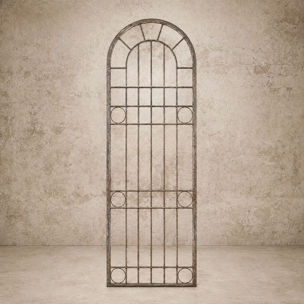 Authentic European Iron Window (122"H x 38"W)