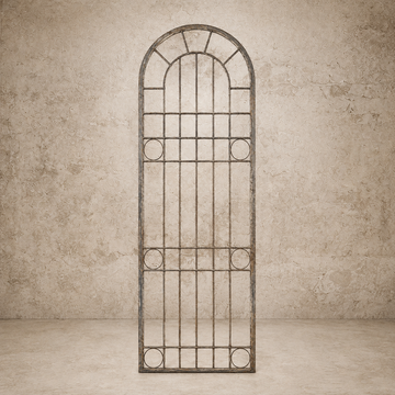 Authentic European Iron Window (122"H x 38"W)