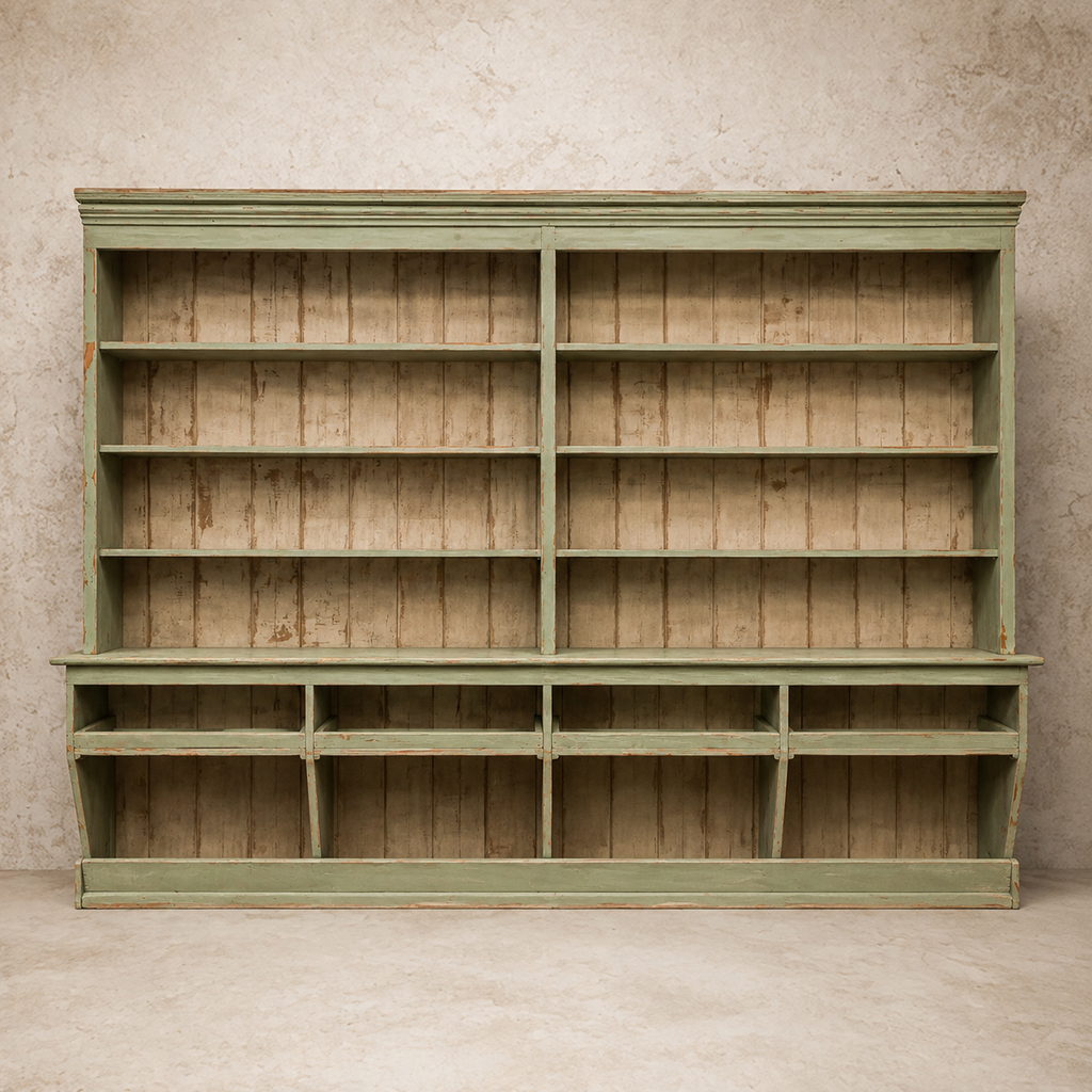 Two Piece Mercantile Display Cabinet