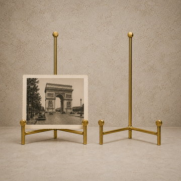 Brass Straight Back Easel - 12"