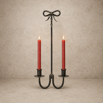 Metal Bow Wall Candle Holder