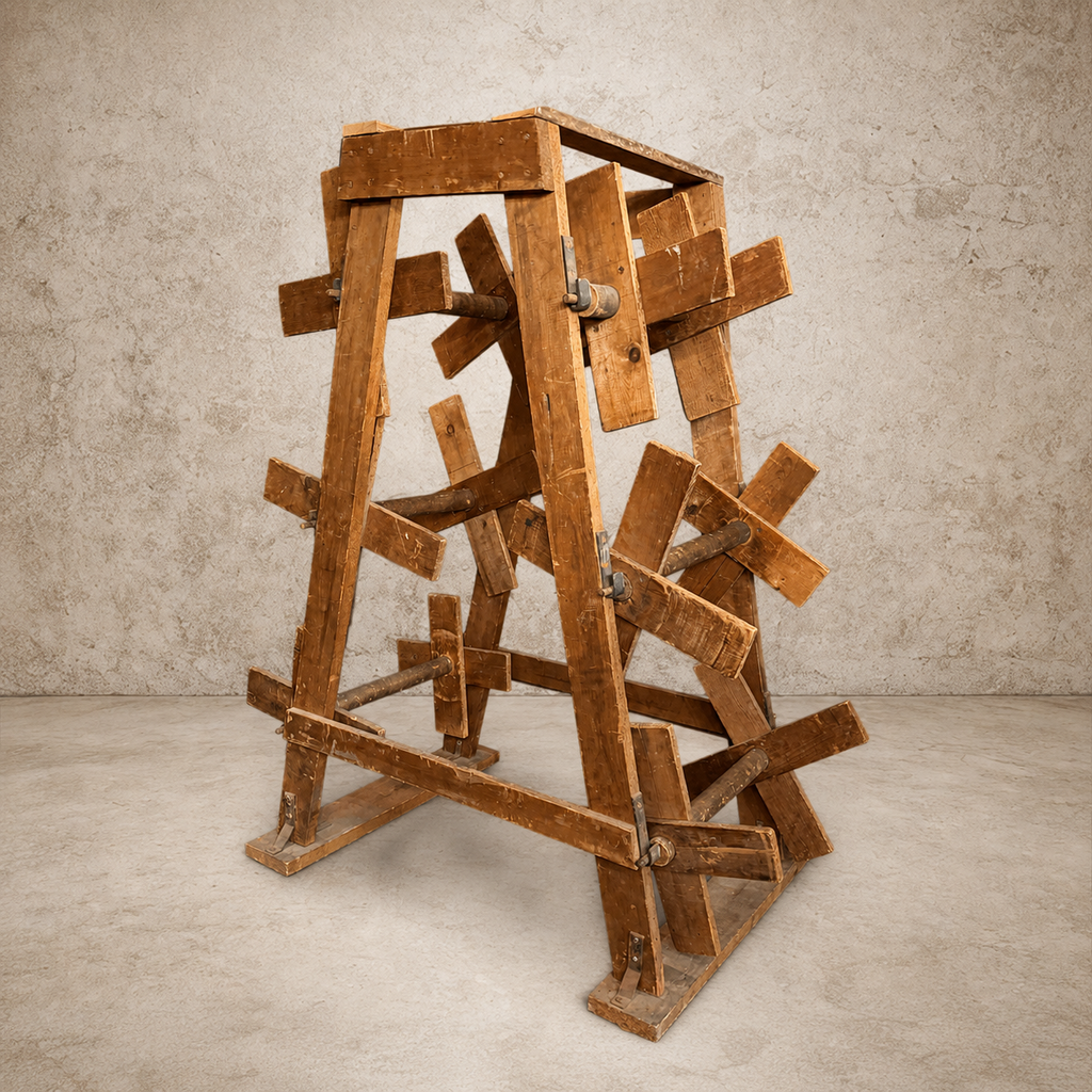 Original 1930s Old Wood Rope Display