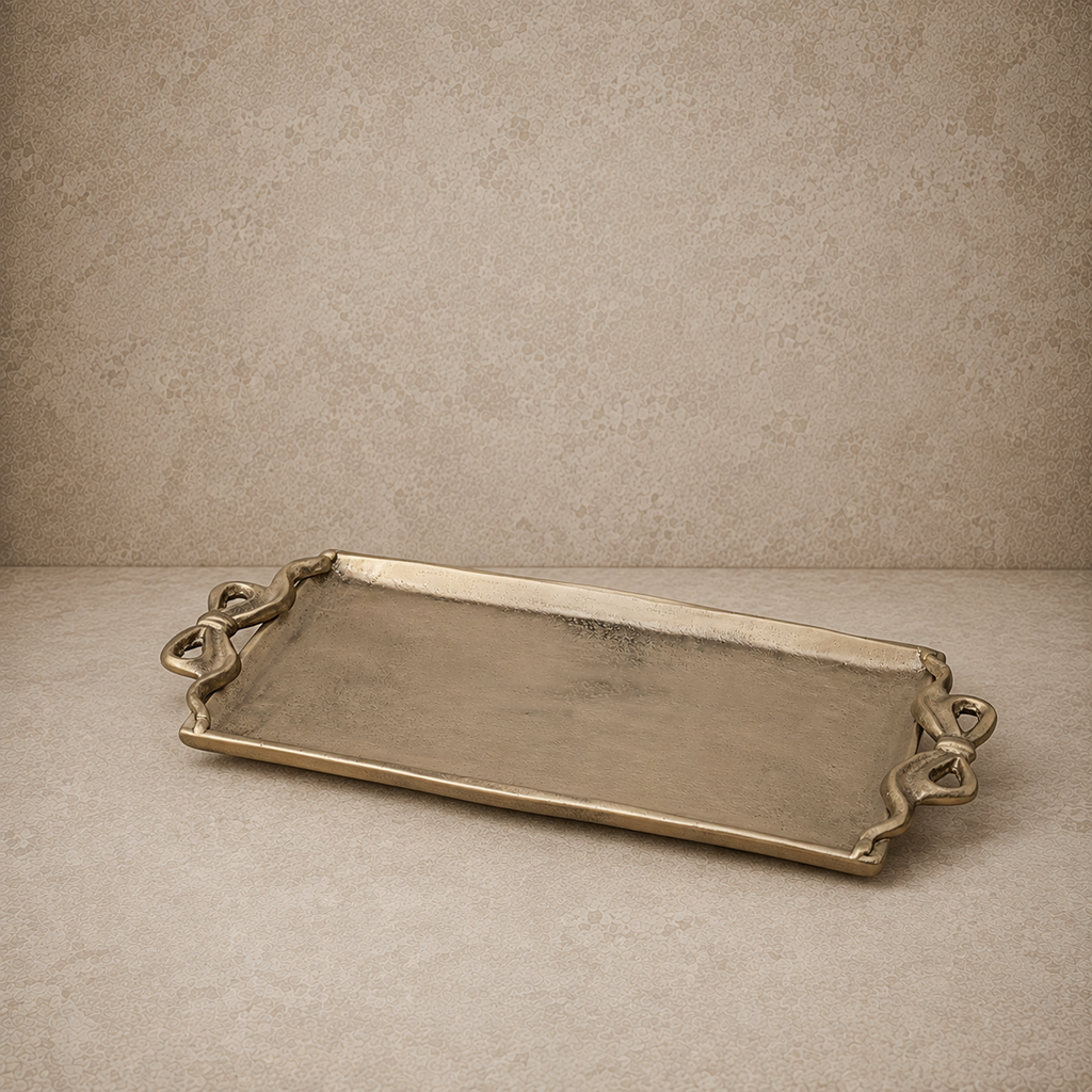 Aluminum Gold Bow Tray