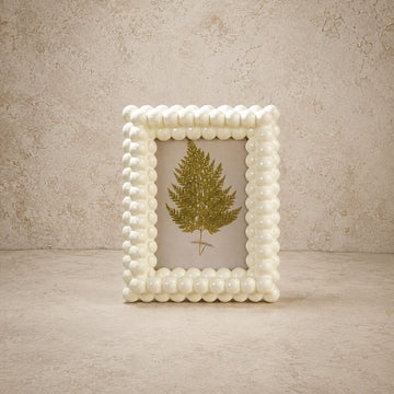 Cream Resin Ball Photo Frame