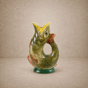 Catching Hand Painted Fish Pitcher