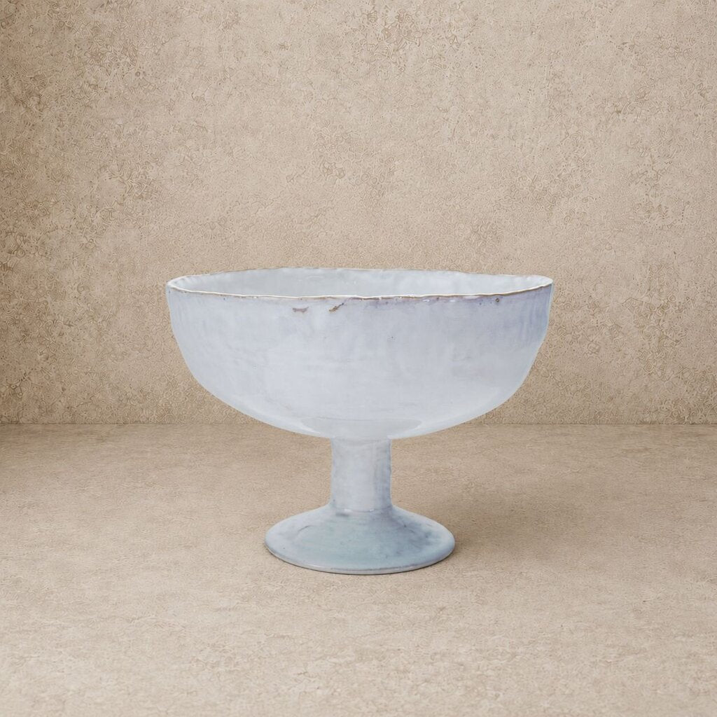 White Footed Crackle Glaze Bowl
