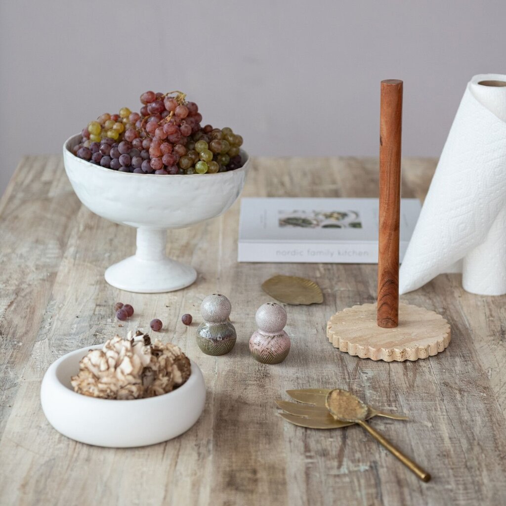 White Footed Crackle Glaze Bowl