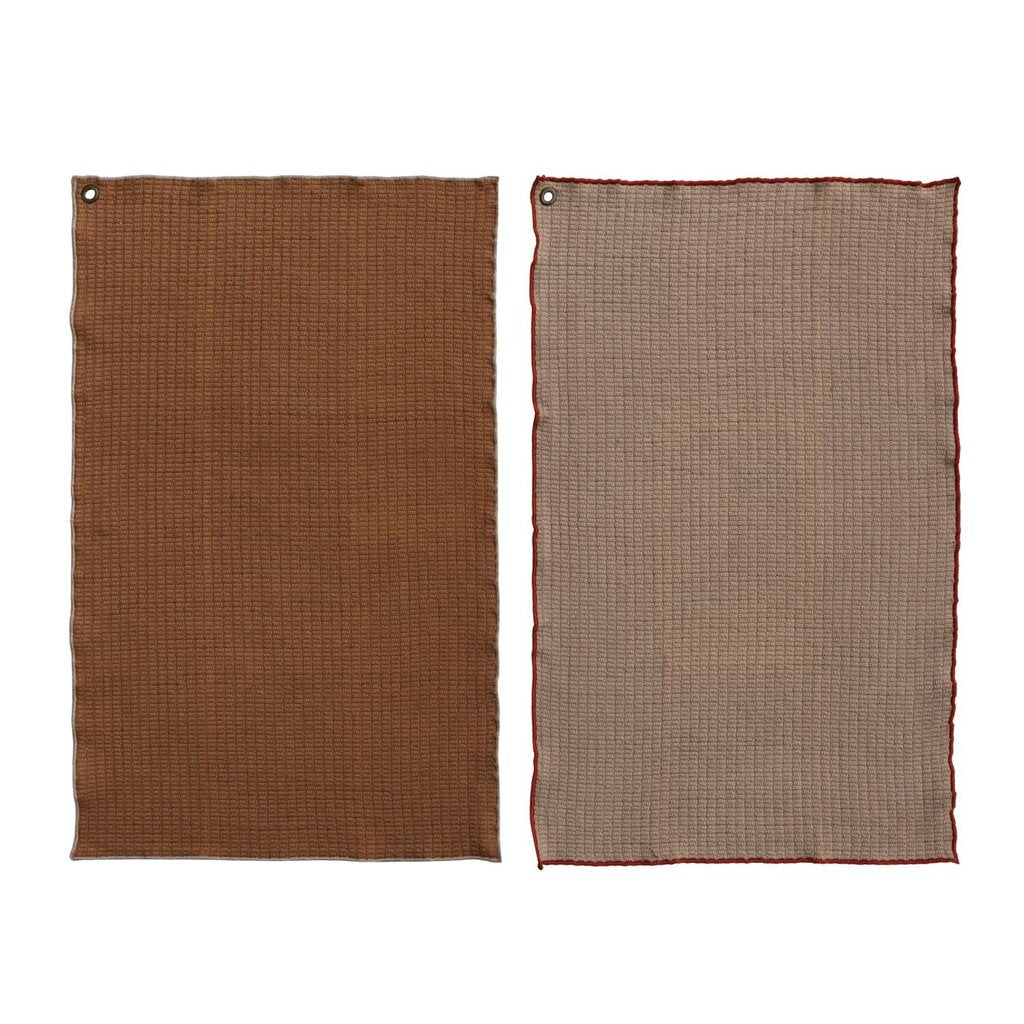 Eyelet Cotton Waffle Weave Kitchen Towel