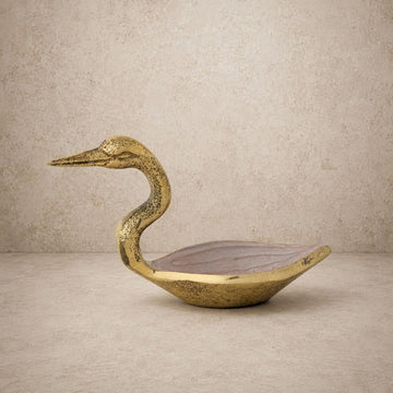 Enameled Cast Aluminum Bird Bowl