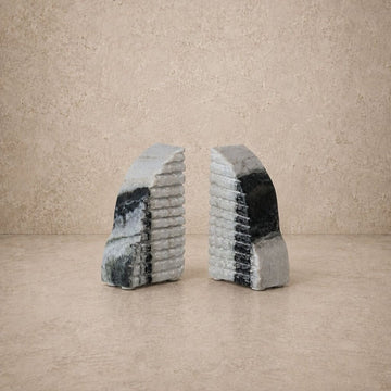 Carved Marble Bookend- Set of 2