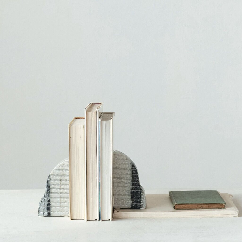 Carved Marble Bookend- Set of 2