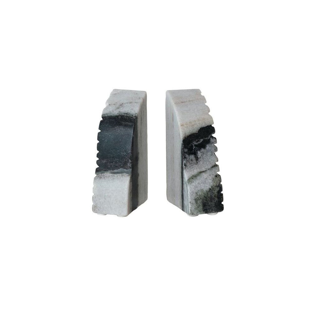 Carved Marble Bookend- Set of 2