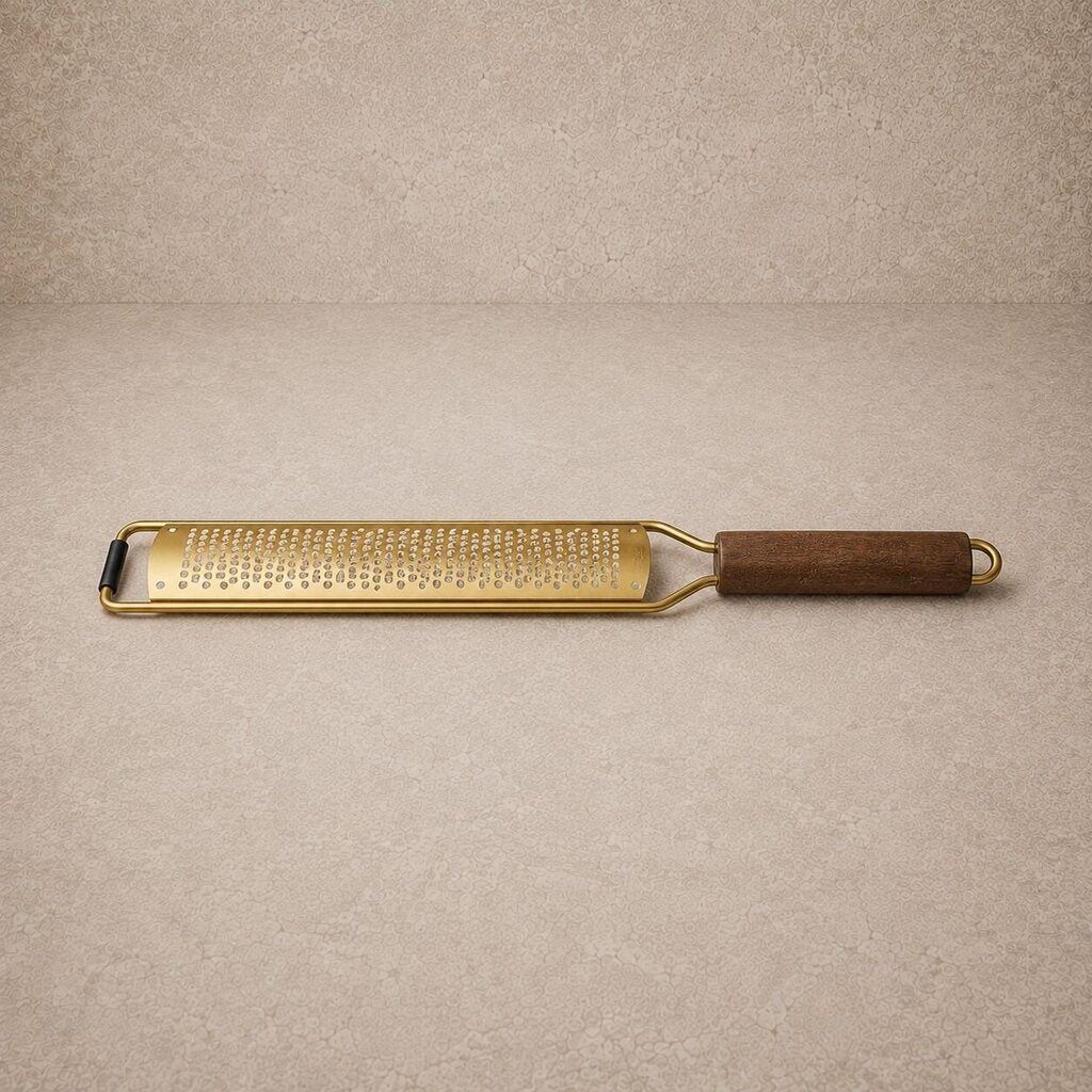 Gold Plated Grater w/ Wood Handle