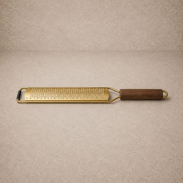 Gold Plated Grater w/ Wood Handle