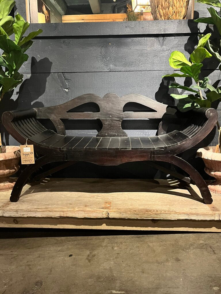 Beautiful Black Wood Bench