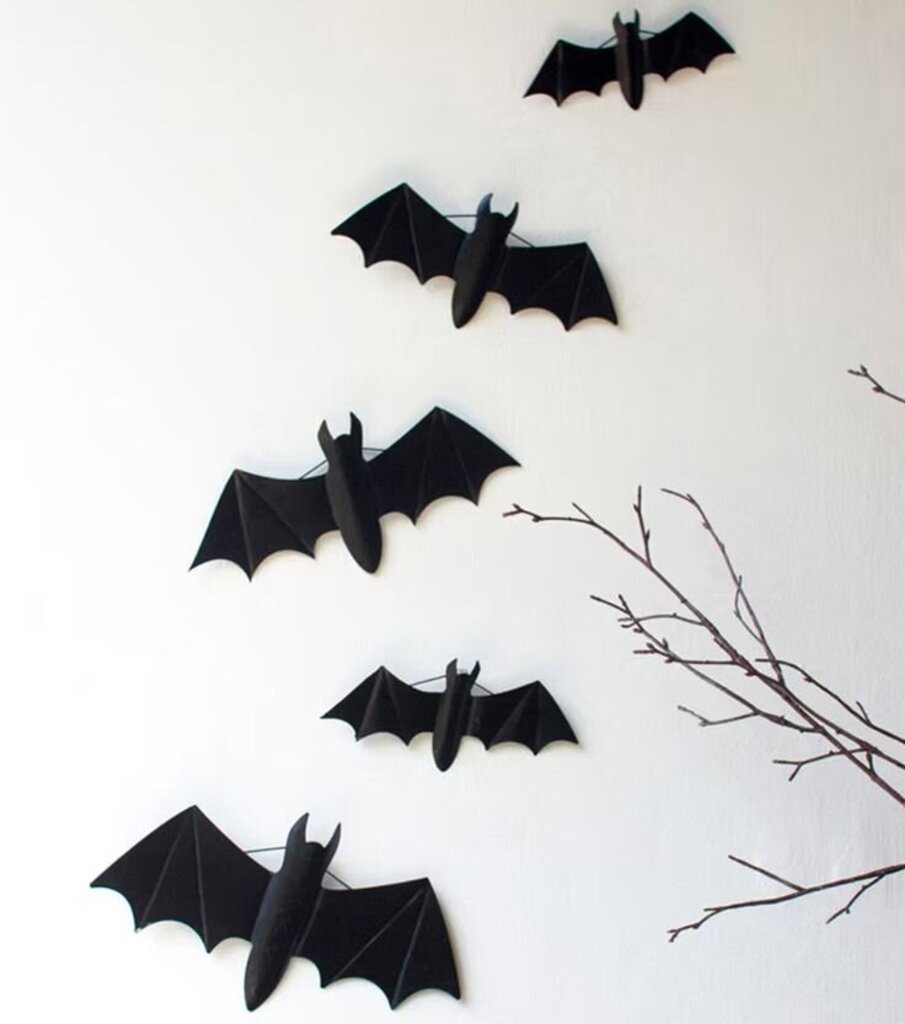 Hanging Black Metal Bat