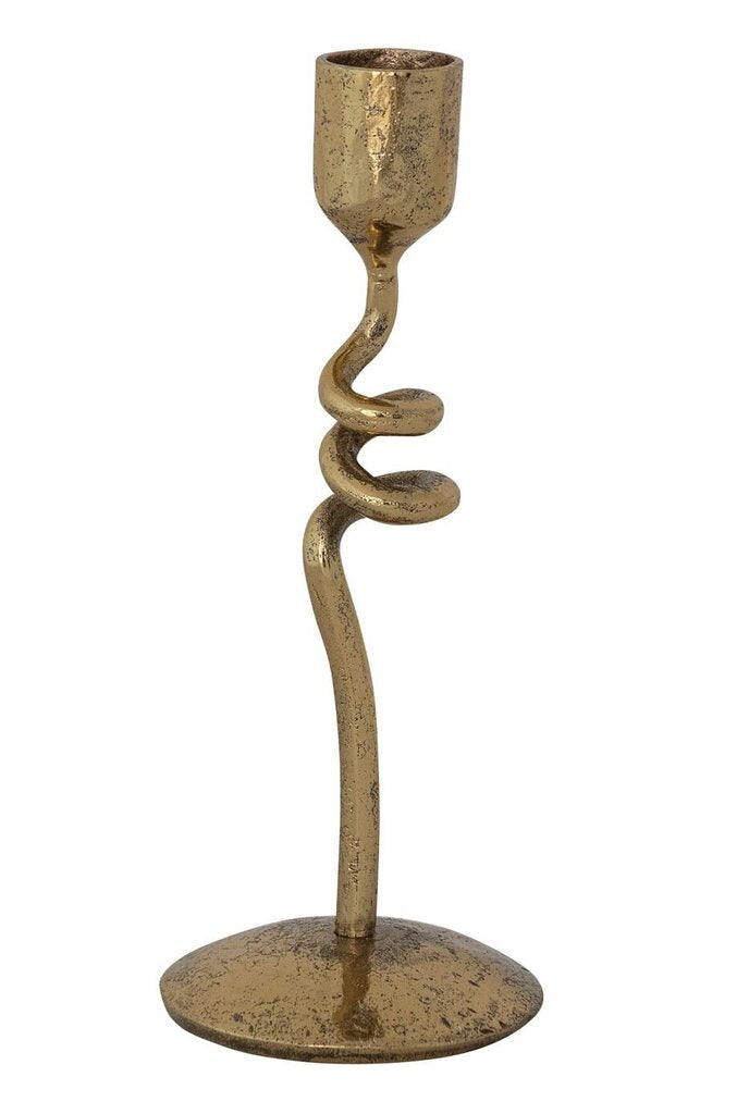 Hand Forged Spiral Base Iron Taper Holder