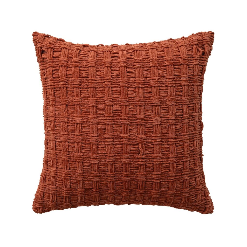 Rust Chenille Waffle Weave Pillow