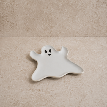 Stoneware Ghost Shaped Plate
