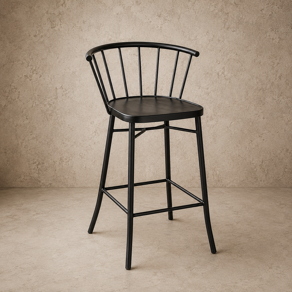 Pewter Metal Bar Stool