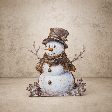 Holly Snowman Metal Display Board