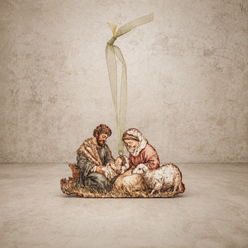 Metal Nativity Ornament - 4"