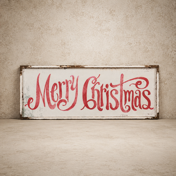 Script Merry Christmas Sign