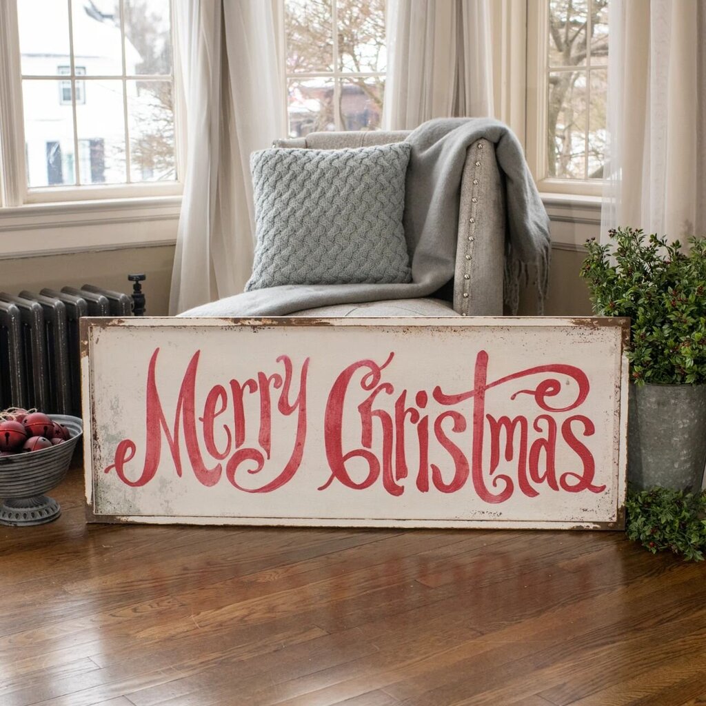 Script Merry Christmas Sign