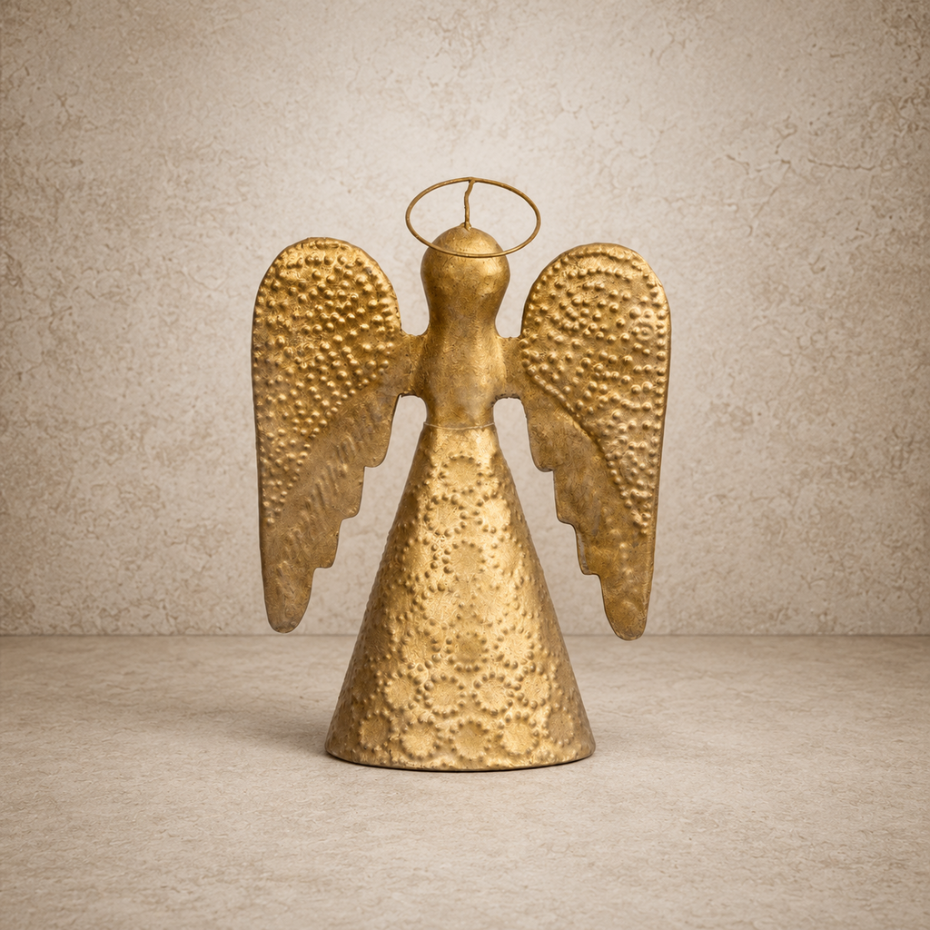 Antique Gold Angel Tree Toper