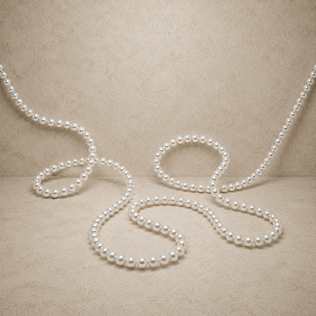 Faux Pearl Bead Wire Garland