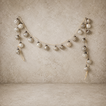 Mercury Glass Embossed Ornament Garland