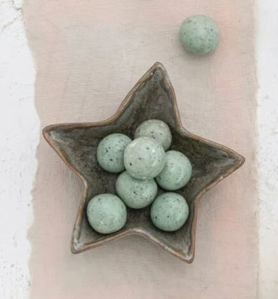 Green Stoneware Star Shaped Plate