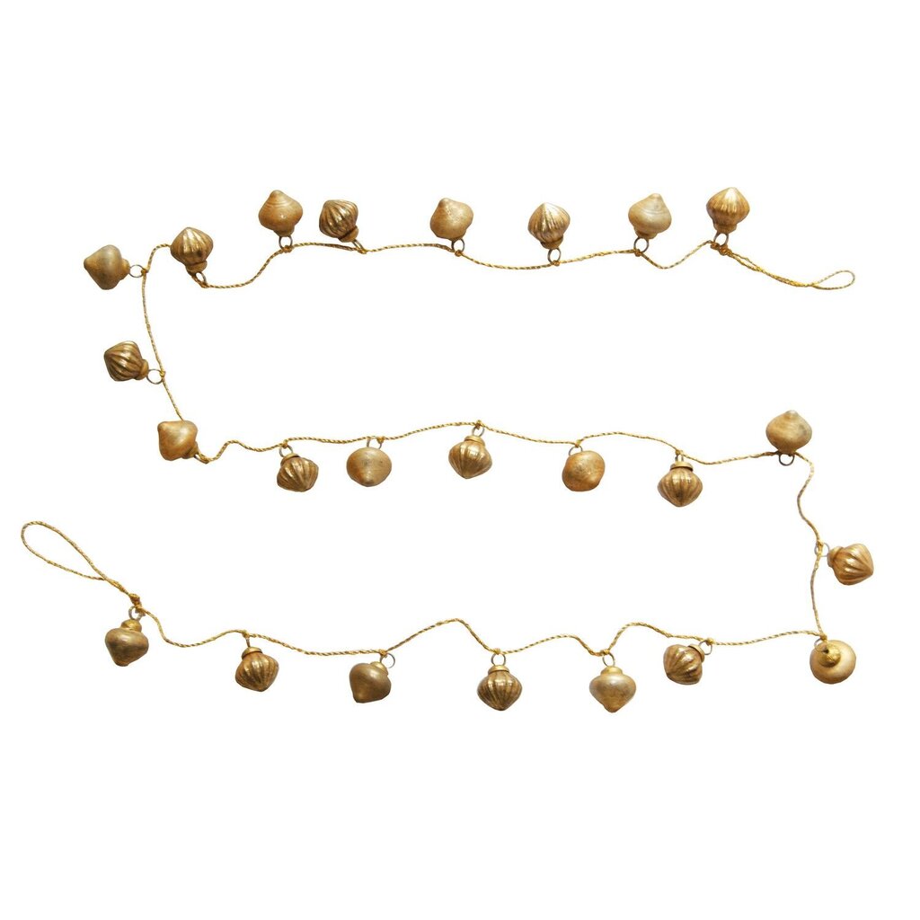 Embossed Gold Mercury Glass Garland w/ Gold Cord