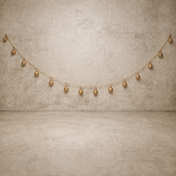 Embossed Gold Mercury Glass Garland w/ Gold Cord