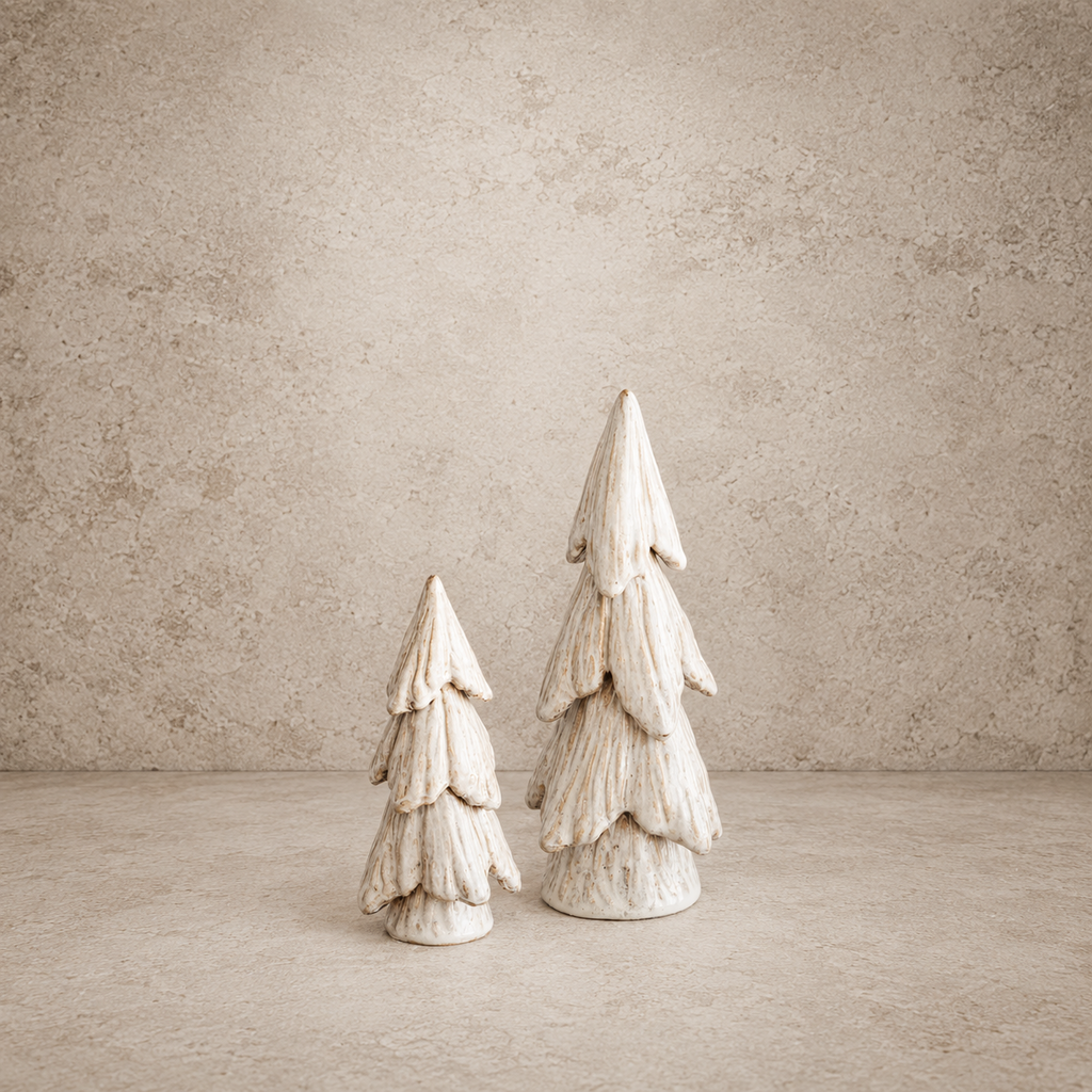 Reactive Glaze Stoneware Cream Tree