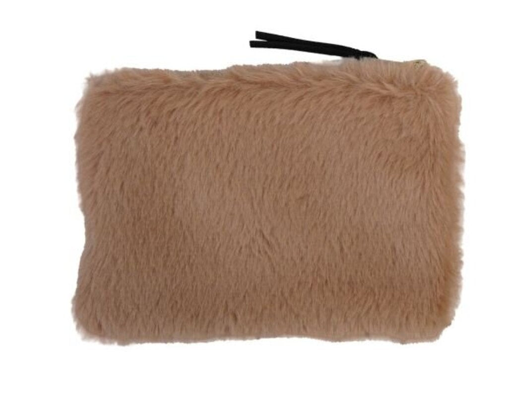Faux Fur Fabric Zip Pouch
