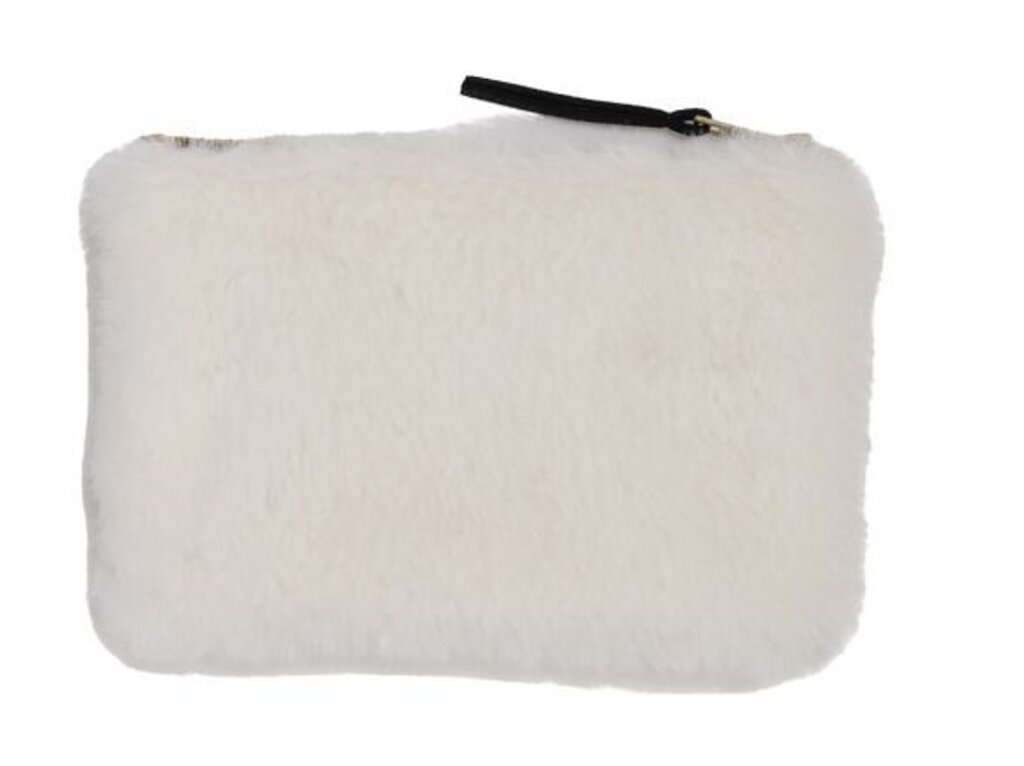 Faux Fur Fabric Zip Pouch