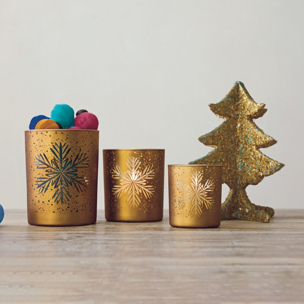 Etched Snowflake Votive