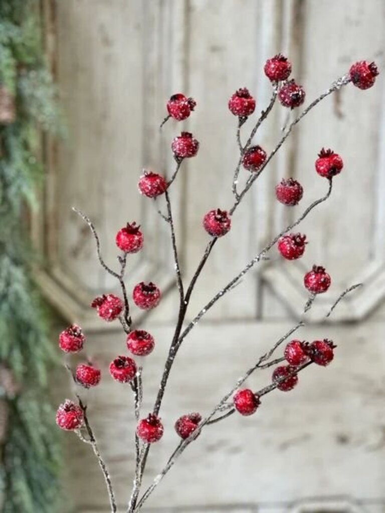 36" Sparkling Bauble Berry Spray