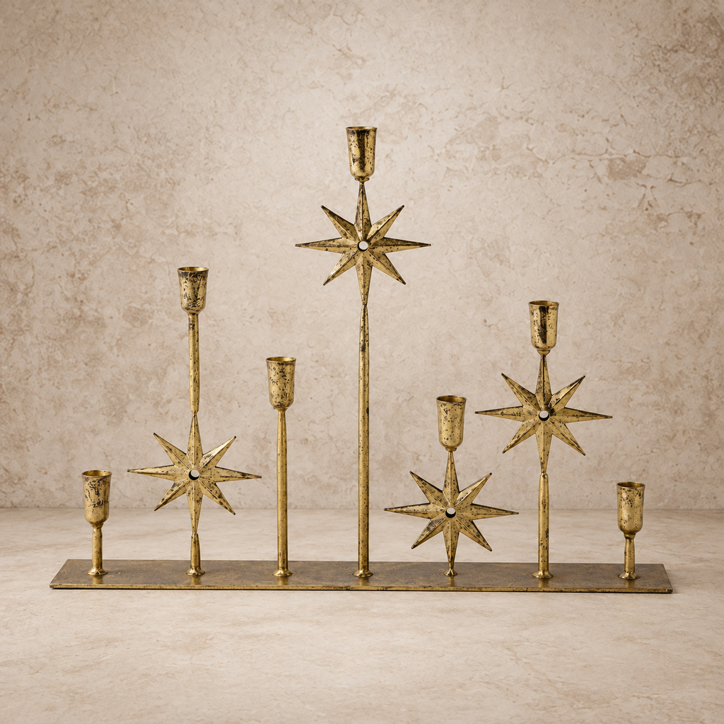 Gold Winter Solstice Candelabra
