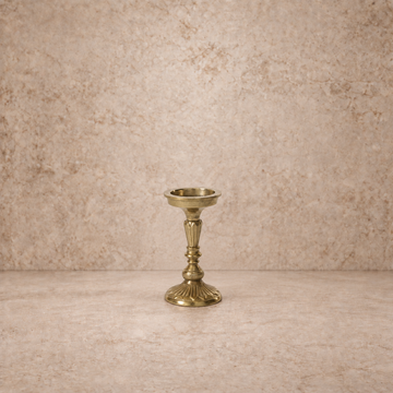 Gold Epilogue Pillar Candle Holder