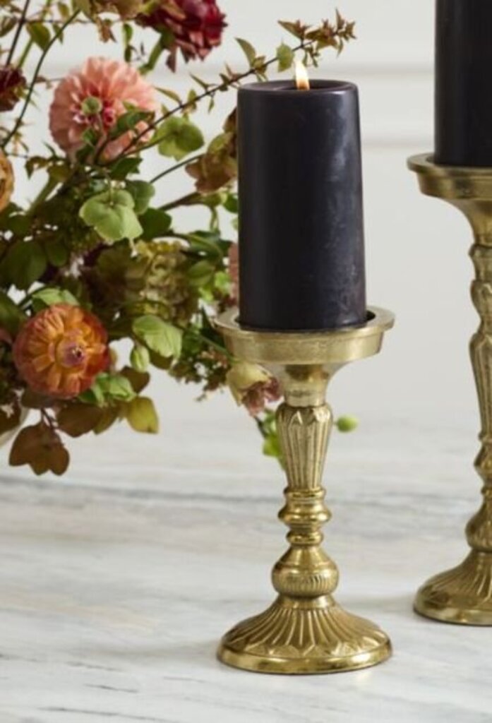 Gold Epilogue Pillar Candle Holder