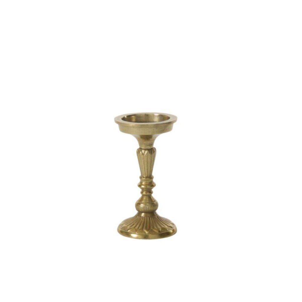 Gold Epilogue Pillar Candle Holder