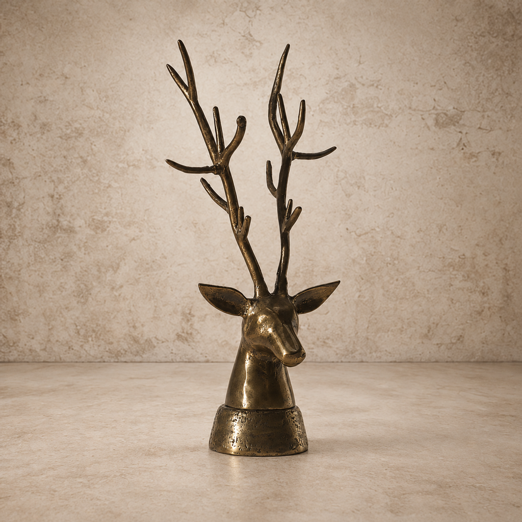 Gold Deer Head Stand